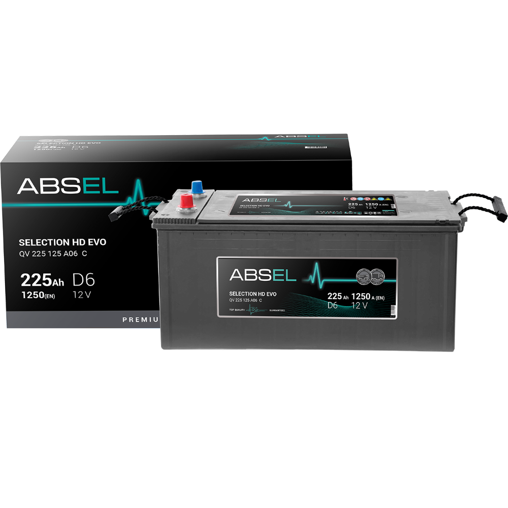 Аккумулятор SLI ABSEL SELECTION EVO HD 12V D6 225Ah 1250A (3) ОП