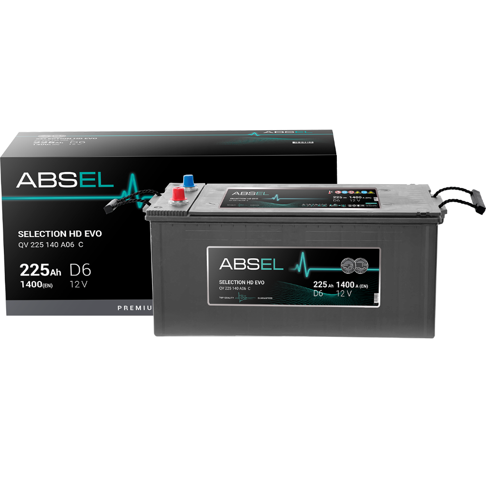 Аккумулятор SLI ABSEL SELECTION EVO HD 12V D6 225Ah 1400A (3) ОП